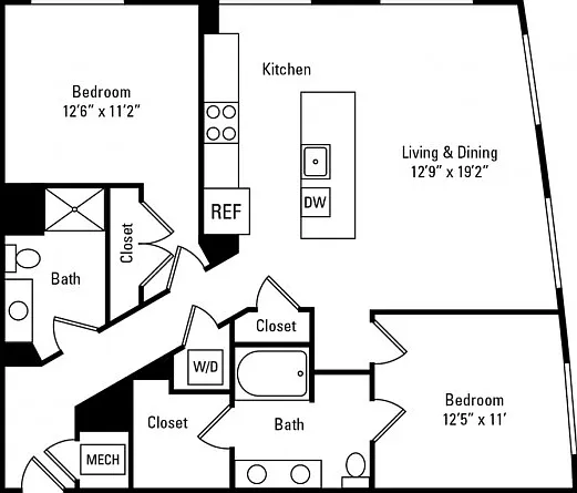 2 Bedroom - 2 Bathroom 2 Bedroom - 2 Bathroom