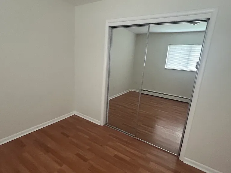 Mirrored closet door