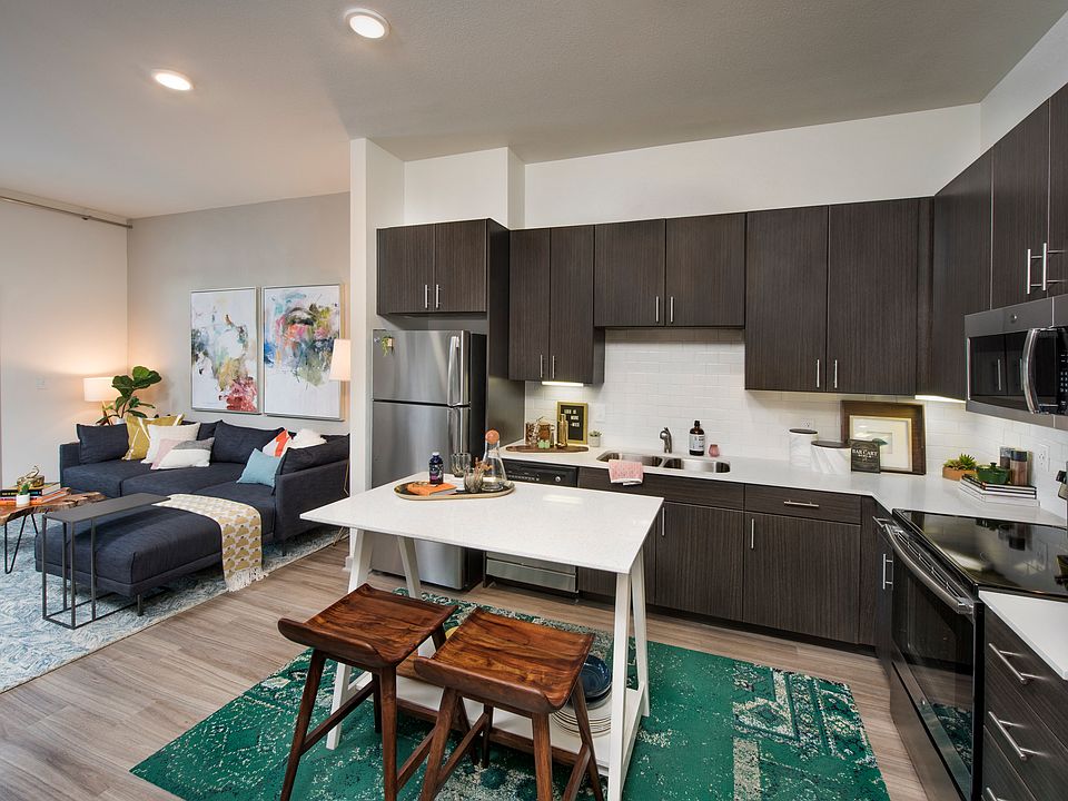 Kitchen with stainless steel appliances
