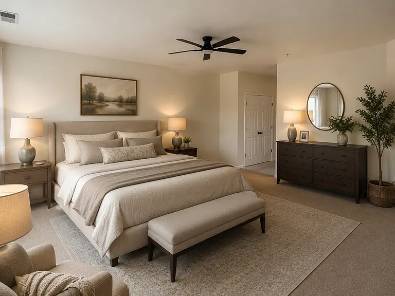 Primary Bedroom (staged)