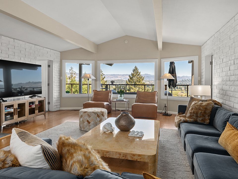 Gorgeous living room with sweeping eastern facing views of Healdsburg's Wine Country