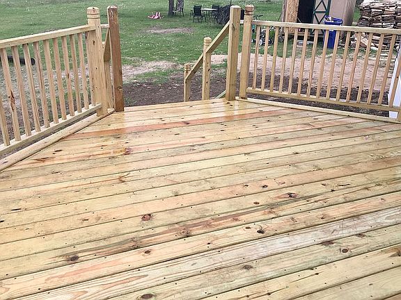 Deck is stained