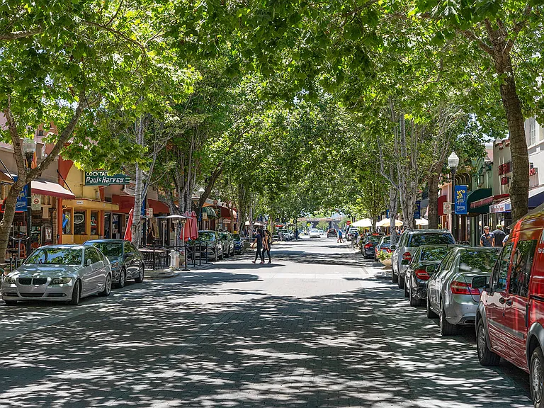 Active downtown area