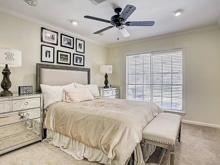 fourth bedroom recently remodeled with centralized communications hub neatly tucked in the closet