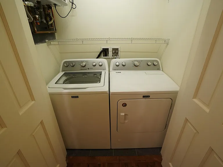 Laundry, washer and dryer included.