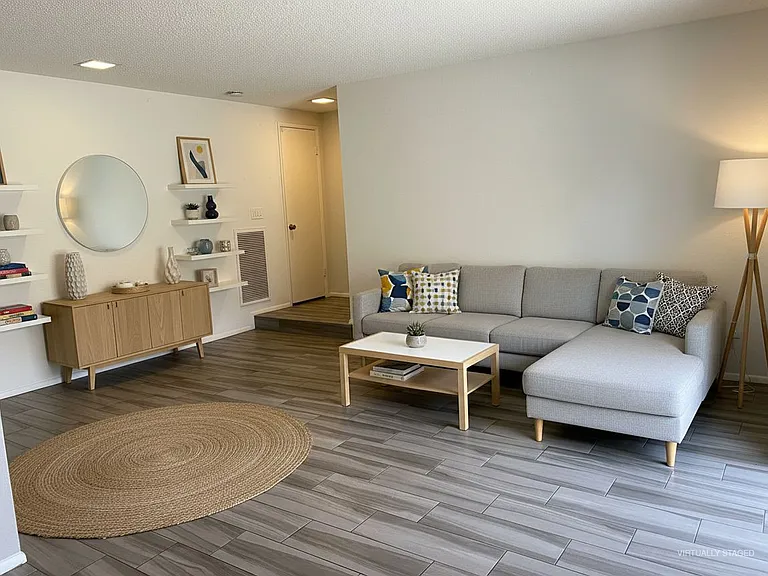 What you can create in your living room (virtually staged). Imagine yourself hanging out in your home space.