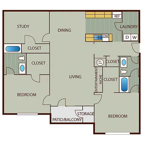Floor plan 2 Bedroom