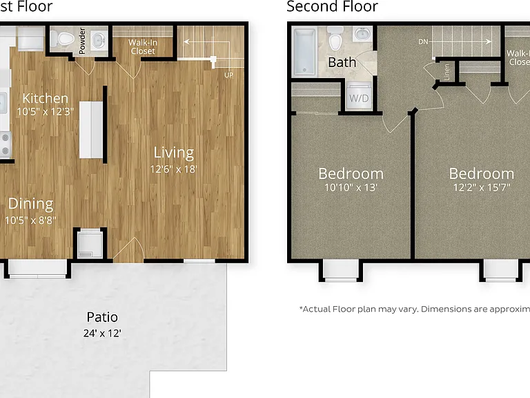 2 Bedroom x 1.5 Bathroom 2 Bedroom x 1.5 Bathroom