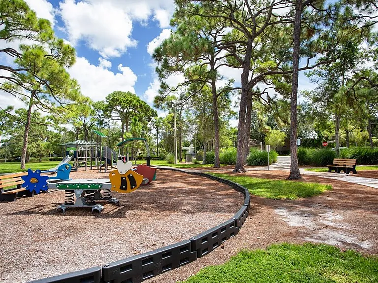 Park across the street with playground