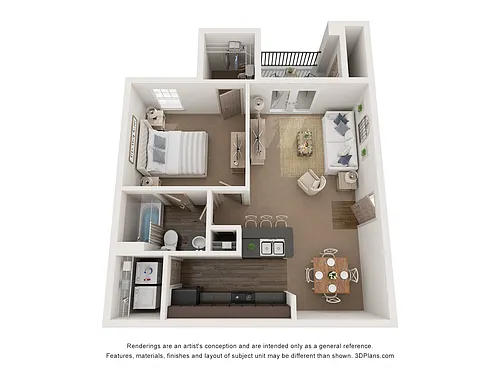 Floor plan One Bedroom
