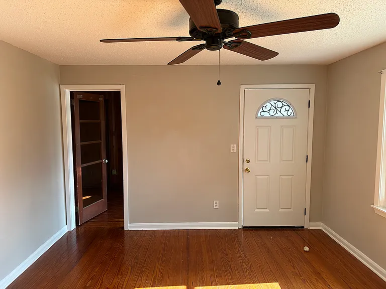 Front door into living room