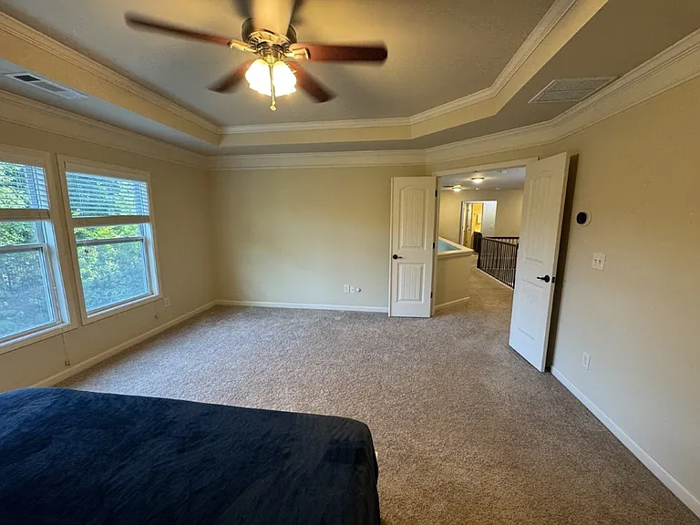 Master bedroom looking toward to the entrance door