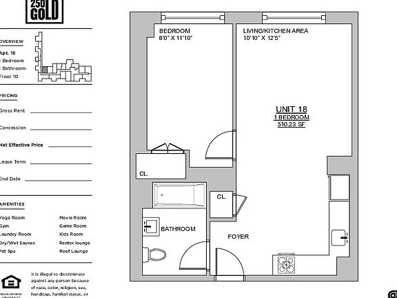 2nd image of 250 Gold St #1018