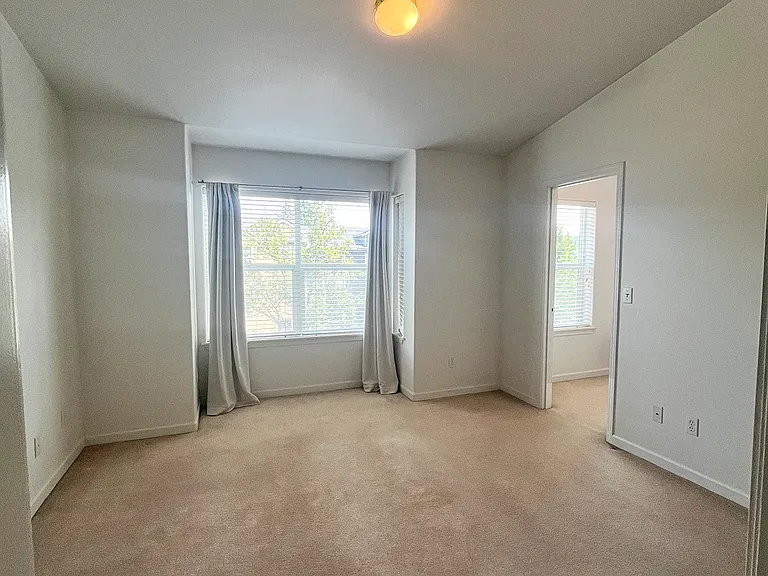 Primary bedroom with walk in closet