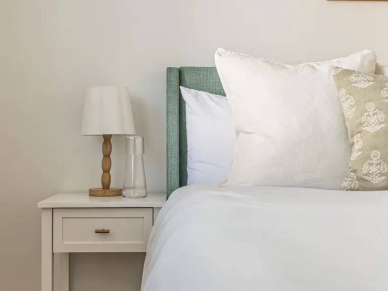 The master bedroom with en-suite bathroom.