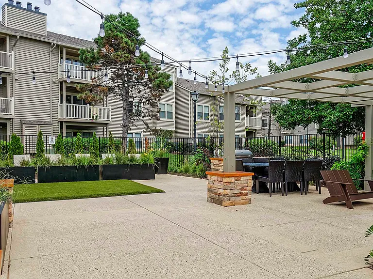 Courtyards with community feature grills and lounge seating