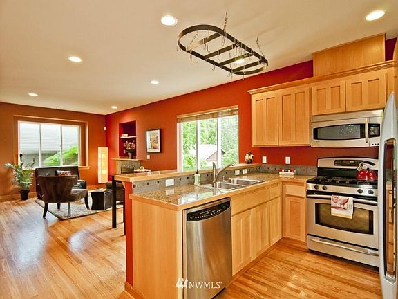 kitchen looking out of living room