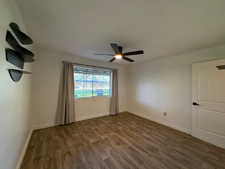 Main room with window facing main yard