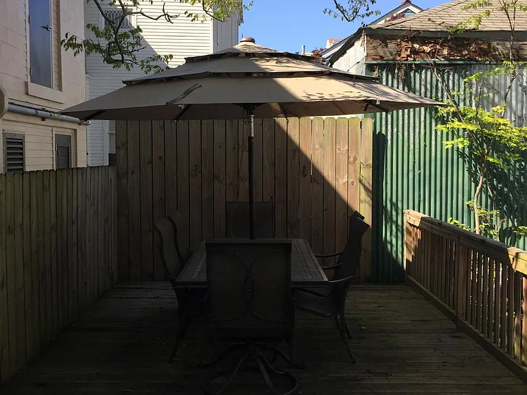 Deck view in shade