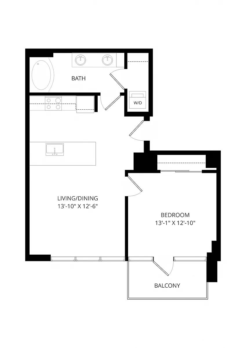 Floor plan 1X1 B6