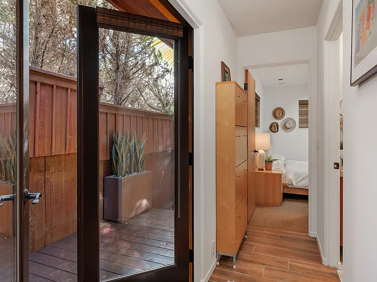 French door off Kitchen leads to back yard