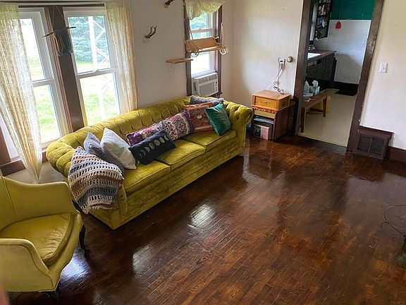 Living Room with refinished wood floors