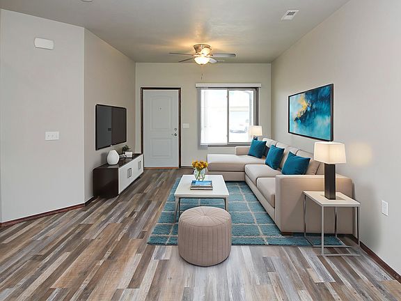 Virtually staged living room