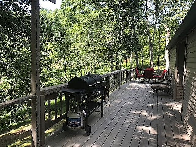 Deck overlooking forest