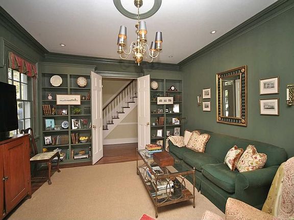 Living room with bookcases
