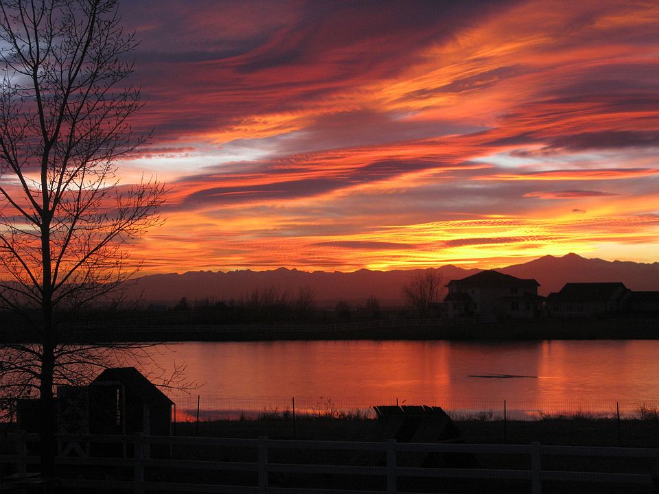 Mountain views at sunset