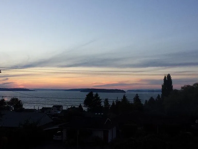 Panoramic sunset vista from the top unit.