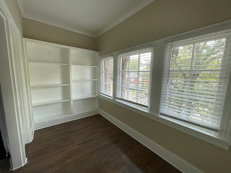 Bedroom-ample light and shelves