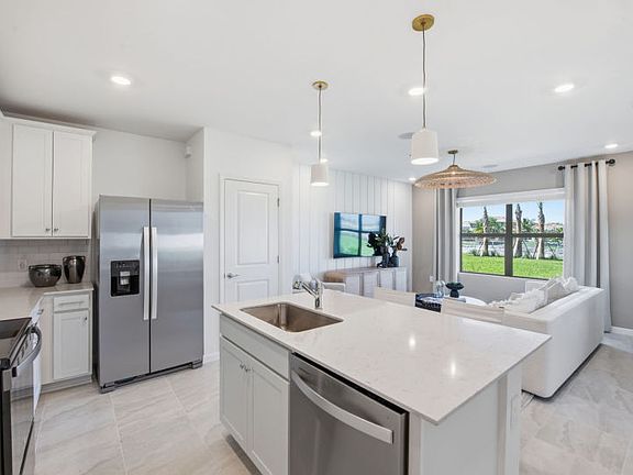 Kitchen overlooking gathering room