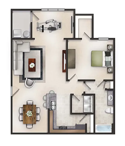 Floor plan The Arcadia with Sunroom