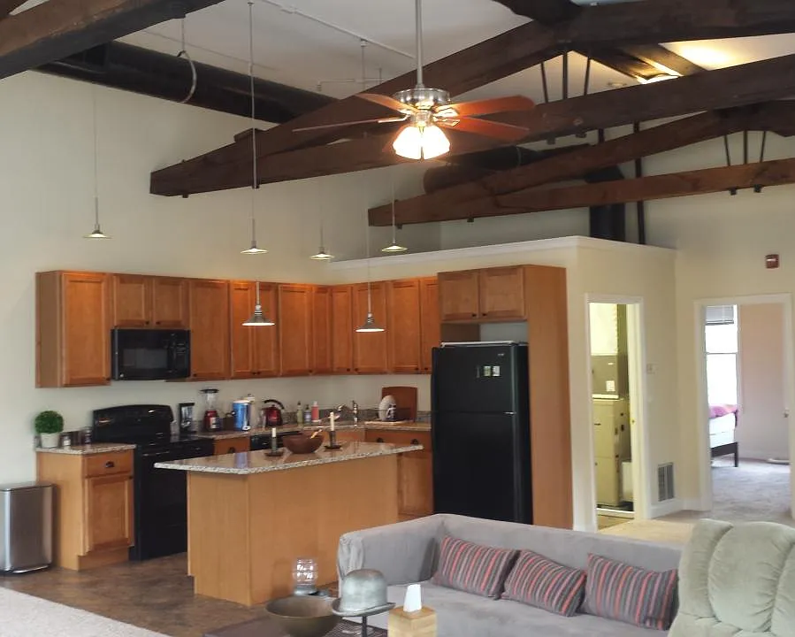 open living room/kitchen