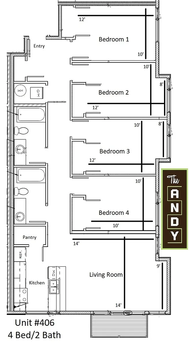 Floor plan 4X2