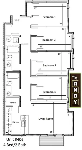 Floor plan 4X2