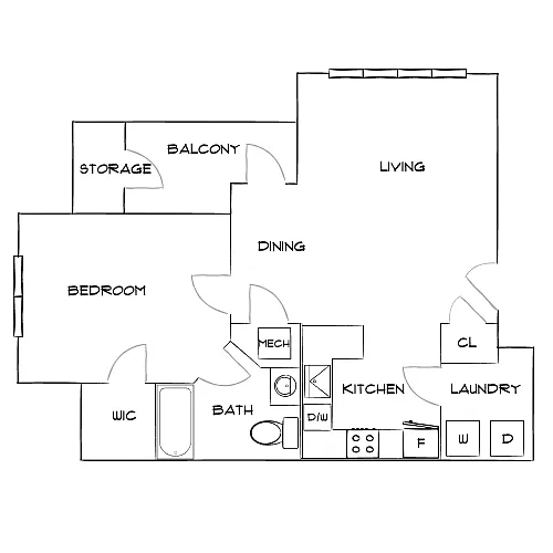Floor plan Design 1B