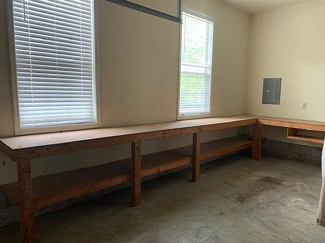 Work bench in garage