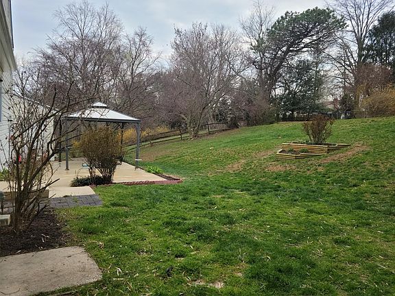 Fenced in back yard.