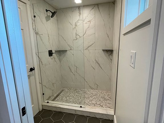Beautiful walk-in shower in a separate shower room