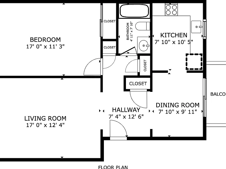 Floor Plan 1 Bedroom Floor Plan 1 Bedroom