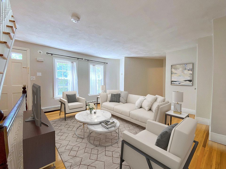 Virtually staged Living room
