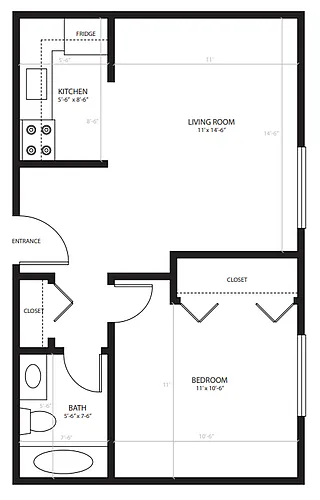 Floor plan 1Bedroom