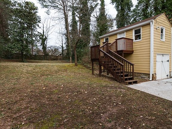Backyard View of Garage