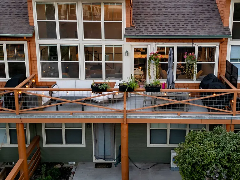 Large deck and patio