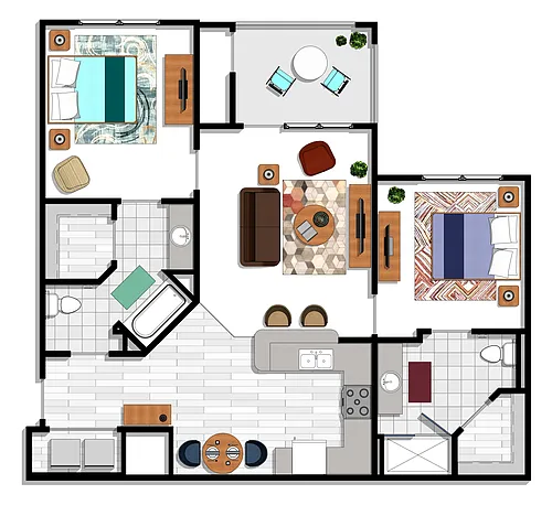 Floor plan 2X2