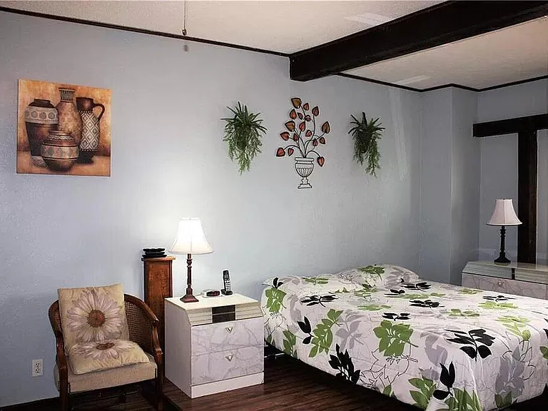 large master bedroom, could fit a King size bed and a desk