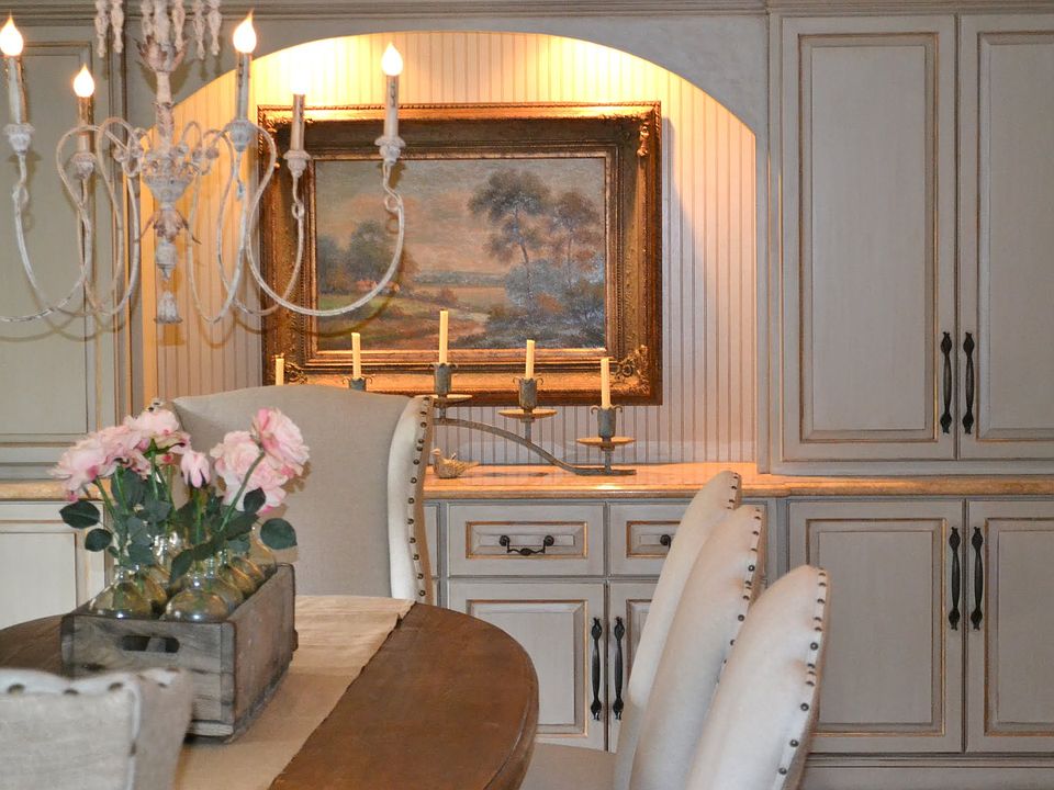 Dining Room with plenty of storage in the new buffet/cabinets