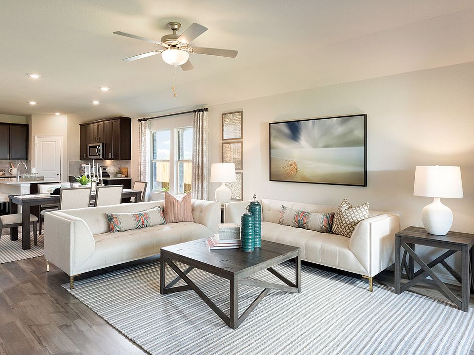 Entertain guests in the open living areas.